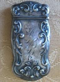Antique 1890's Art Nouveau Sterling Silver Match Safe ...