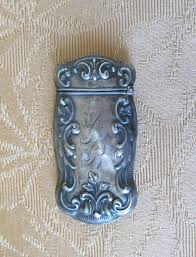Antique 1890's Art Nouveau Sterling Silver Match Safe ...