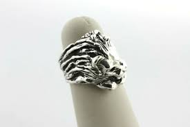 Textured Vintage Sterling Silver 925 Detailed Prancing Roaring Lion Ring Size 6 | eBay