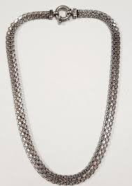 Milor Mesh Chain 17" 8mm Sterling Silver Necklace | eBay