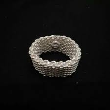 Tiffany & Co. Sterling Silver Weave Unisex Ring Somerset ...