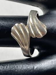 925 STERLING SILVER TEXTURED OVERLAY HUG RING SIZE 8 3/4 ...