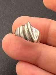 Petite Size KL Vintage Sterling Silver 925 Modernist ...