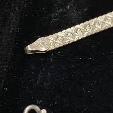 Vintage Sterling Silver 925 Diamond Cut Herringbone Necklace 20” | eBay