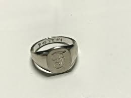 Vintage 10KT Gold Filled Stamped & Engraved Monogram F Ring ...