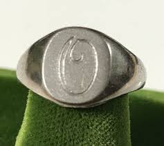 Vintage Sterling Silver Stamped & Engraved Monogram "O" Ring ...