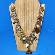 Vintage Keys & Trinkets Loaded Charm Necklace Kitschy ...