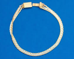 7.75 Inch Silver and Golden Chain Bracelet by Avon - D24 - Etsy