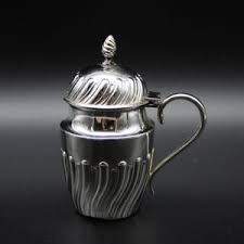 A Henry Harrison, Sheffield, Silver Mustard Pot & Glass ...