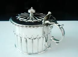 Silver Mustard Pot, Sterling, Large, Antique, Condiment ...