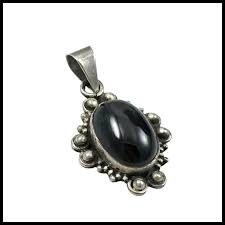 Cat's Eye Diopside Pendant Sterling Silver Vintage. For Sale at Ruby Lane