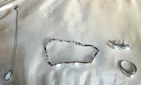 Vintage 5 Piece ANTIQUE Teardrop Jewelry Set RING Earrings BRACELET Chain | eBay