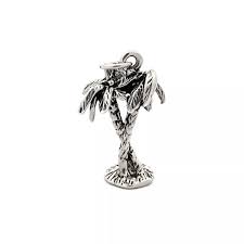 Coconut Palm Trees 3D 925 Solid Sterling Silver Charm ...