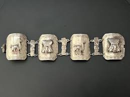 Vintage 925 Silver Peruvian Wide Panel Tribal Bracelet - Etsy
