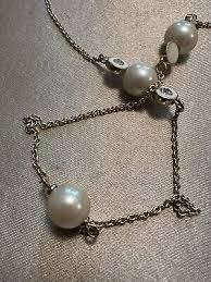 32” KATE SPADE WHITE FAUX PEARL & GOLD PLATED NECKLACE ...