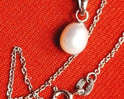 Vintage Pearl Sterling Silver 925 Chain Necklace - Etsy Israel