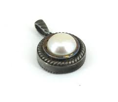 Vintage Thailand Shining Little White Pink Pearl Charm ...