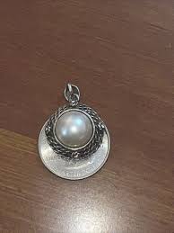 Pendant Marked OSE 925 Pendant With Pearly Center | eBay