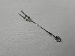 Antique Webster Co. Sterling Silver Two Tine Butter Pick Art ...