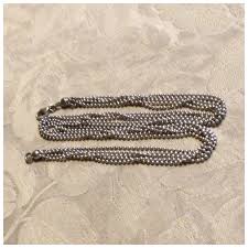 Sterling Silver Five Strand Beaded Chain Necklace. For Sale ...