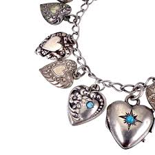 Estate Sterling Silver Heart Charm Bracelet – The Lovelie Jewels