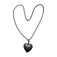 Vintage Sterling Silver Heart Pendant 18.in – Turbo Jewelers