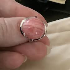 Generation Gems Round Rhodochrosite Cabochon Sterling Silver Ring Size 7 ~ New | eBay