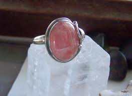 Natural Rhodochrosite Gemstone Sterling Silver Vintage Ring – My Mystic Gems