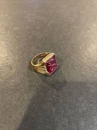Vtg B&F Baden Foss 10K Solid Yellow Gold and Synthetic Ruby ...