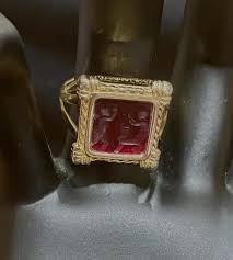 Vintage Sterling Silver Carnelian Tagliamonte Ring With ...