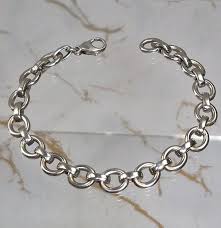 VINTAGE TIFFANY & CO T&Co STERLING SILVER 925 Donut Oval LINK BRACELET 8" | Amaro21- by Sixilya