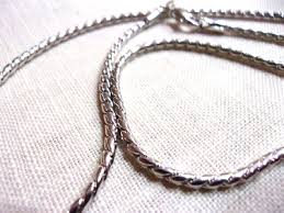 Simple Silver Tone Chain Necklace- NF | eBay