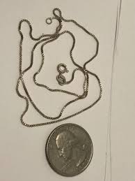 Vintage 18.75 Inches Sterling Silver Box Chain Italy SU | eBay