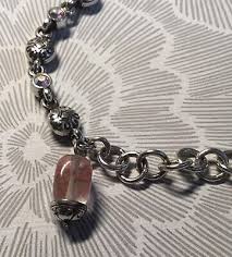 Brighton Rigoletto Silver Bead Pink Crystal Bracelet~Retired ...