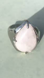 Silver Plated Natural Rose Pink Quartz Water Drop Shape Adjustable – ApanaMama