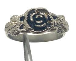 Womens Sterling Silver 925 Statement Dainty Rose Ring ...