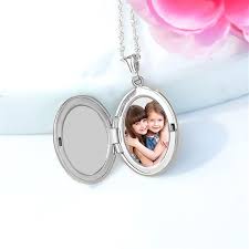 Engraved Photo Oval Locket