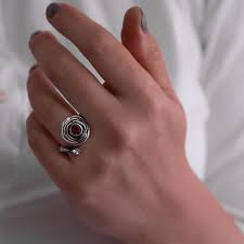 FLORA. SILVER, SAPPHIRE, CHOICE OF GARNET, PERIDOT, OR ...