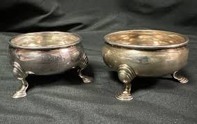 1768 Georgian Salt Cellars Sterling Silver London David ...