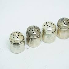 Petite Miniature 1940 S Stamped Sterling Silver Salt Pepper Shaker – iPawniShop