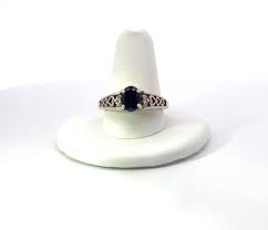 AVON, Size 8 Sterling Silver & Sapphire Millennium Heart ...