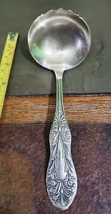 RARE ART NOUVEAU CROWN 👑 SILVER ONE PATTERN SILVERPLATD GRAVY LADLE | eBay