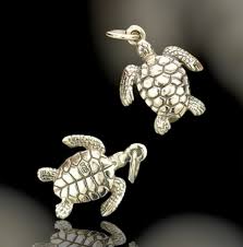 Sterling Silver Sea Turtle Charm - Beach Charm - Etsy