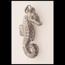 Silver Sea Horse Pendant. For Sale at Ruby Lane
