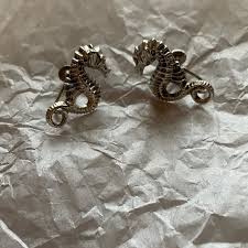 Beau Sterling | Jewelry | 95s Vintage Beau Craft Sterling Silver Seahorse Earrings | Poshmark