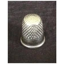 White metal thimble Germany 9. For Sale at Ruby Lane