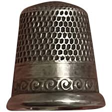 Antique Waite Thresher Sterling Silver No. 4 Sewing Thimble ...