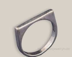 Sterling Silver Square Signet Ring- 925 Sterling Statement ...