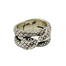 RING Sterling Silver Two-Headed Snake– Wag N Purr Shop