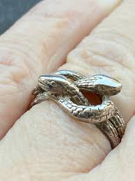 Vintage Sterling Silver Snake Ring Size M 1/2 or 6 1/2 US. - Etsy UK